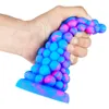 Novo cacho de uva forma simulação de silicone pênis traseiro quadra plug anal feminino adulto brinquedos sensuais