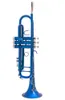 Yeni Varış BB Trompet Yüksek Kaliteli Kırmızı Mavi Scrub Trompet Pirinç Müzik Aletleri Kompozit Tip #11