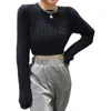 Femme Chandails Femmes Chandail Court Style Sweat-shirts