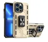 Hybrid Armor Heavy Duty Bracket Telefoonhoesjes voor iPhone 13 Pro Max SE 2022 11 12 XS XR 7 8 Plus schokbestendig magnetische standaardklaver dek D1