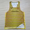 Uganda Stripes Man Fast Running Net Breattable Vest Speed ​​Professional Athlete Track Field Singlet Anpassningsbar 220530