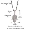 14K plaqué or diamant Hamsa main mauvais œil pendentif véritable collier ras du cou glacé or jaune hommes femmes Hiphop bijoux