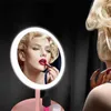 LED Makeup Mirror 5x مكبر الإضاءة الخلفية مع 3 أوضاع الضوء المحمولة ماكياج مستحضرات التجميل Lustro Espejos Y200114