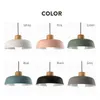 Pendant Lamps Modern Nordic Lights Aluminum Lampshade Wood Decor Hanging Lamp For Dining Room Kitchen Lighting FixturesPendant