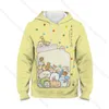 Kvinnors hoodies tröjor Spring Autumn Kids Sumikko Gurashi Girls Pojkar Söt tecknad anime 3D Pullovers Children Toddler Coat Sudaderawo