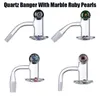 Spinner Cap Blender Spin Quartz Banger Nails R￶ker tillbeh￶r Pyrex Glass Quartz Beveled Edge Marble Ruby Pearls Wholesale BSQB01