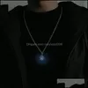 Pendant Necklaces Pendants Jewelry Creative Luminous Tree Of Life Necklace Trend Simple Hip Hop Style Men And Women Same Party Accessories