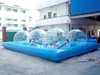 Grandes Playhouse de Piscina de Água Inflável para Crianças e Adultos Infláveis ​​Comerciais Pools 6m x 8m com 4 bolas de caminhada de água 2m