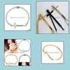 Charm Bracelets Bangles Korean Metal Cross Bracelet 3 Colors Sier Gold Black Infinity Drop Delivery 2021 Jewelry Dhseller2010 Dhw3Z