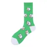 Household Sundries Fashion Men's Socks Medium Tube Stockings Cartoon Animal Food Donut Pizza Cotton Socks