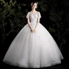 Other Wedding Dresses Dress 2022 O Neck Short Sleeve Ball Gown Lace Sequins Flower Plus Size Custom Made Robe De Mariee Vestido Novia
