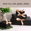 5pcs10pcslot Black Color Gift Box scatola piccoli regali scatola di imballaggio in bianco dimensioni personalizzate di carta kraft e motivo stampato 220712