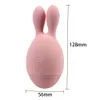 2 en 1 Vibradores de conejo Vagina Massaje de clítoris Estimulador Masturbador Femenino