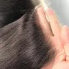 4x4 fechamento de renda suíça Virgem brasileira 100% de cabelo humano transparente hd renda de seda reta com cabelo de bebê