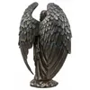 Bronzato Seraphim Guardiano a sei ali con spada e serpente Grande statua di angelo Statue in resina Decorazioni per la casa Decorazione 220617