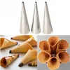 61224pcs Baking Cones Stainless Steel Spiral Croissant Tubes Horn bread Pastry making Cake Mold Cookie Dessert Baking Tool ZXH 220815