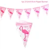 Dekoracja imprezy Summer Pink Flamingo Decor Balon Banner Tropical Hawaiian Birthday Materienda