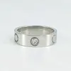 2022 K￤rlek Ring Mens Rings Designer Ring Smycken f￶r kvinnor Titan Steel Width 4 5 6mm Fade Not Allergic Band