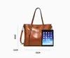 حقائب اليد الكلاسيكية للنساء الجلود السيدات حقائب تحمل أكياس تسوق ذات سعة كبيرة