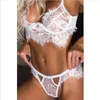 Frauen Spitze Erotische Dessous Set Plus Größe Lingere sexy weiße schwarze Langerie Babydoll Ladies Unterwäsche Bikini Slips Sets Pijamas 220429