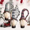 Novas decorações de Natal Gnomos artesanais capa de vinho da capa da festa da festa de jantar decoração de barba criativa boneca de natal sem rosto dd