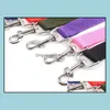 Siège pour animaux de compagnie Ceinture de sécurité Chien Réglable Voiture Véhicule 2,5 cm Largeur Longueur Ceinture de sécurité Chaîne Colliers Laisses Drop Delivery 2021 Fournitures Maison Jardin