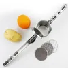 Ander keukengereedschap Siliconen handvat Roestvrij staal Aardappelstamper Aardappelpers Banaan Knoflook Gemberpasta Crusher Babyvoeding Citroen Sinaasappelsap Maker ZL0943