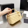 Shoulder Bags Luxury Cc Designer Famous Classic Mini Box Adjustable Strap Quilted Crossbody Bag Genuine Leather Quality Cosmetic Vanity W7zc