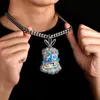 Hip Hop färgglada emalj hänge halsband smycken män Bling Rap med full zirkon