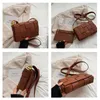 Shoulder Bags Cute Solid Color Small Weave PU Leather Flap For Women 2022 Summer Hit Simple Brand Handbags And Purses FemaleShoulder