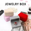 Velvet Jewelry Ring Box Double Ring Storage Boxes Earrings Organizer Holder Gift Display Package for Engagement Wedding