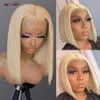613 Blond Bob Bob Bob Straight Lace Frontal Wigs for Black Women Synthetic Closure Wigs Party 180 DENSITY1730449