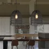 Lampes suspendues Nordic Retro Industrial Wind Cage Iron Chandelier Cafe Bar Restaurant Creative Network