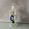 Recycler Bong Water pipes Oil Burner Smoking Set with 10mm Male glass bowl and Silicone Hose Dab Rig Shisha Hookah Set Ash Catchers Cute Wax Tobacco Percolater Bongs