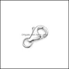 Clasps Hooks Jewelry Findings Components S925 Sterling Sier Accessories 8Mm Lobster Clasp Water Drop Necklace Bracelet Manual Diy Material