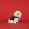 Marine mouwloze huisdier trui hondenkleding mode gebreide schnauzer truien trendy letters huisdier vest kleding