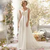 Andere Brautkleider Vestido De Noiva Boho Kleid Strand Sleveless V-Ausschnitt Einfache Brautrobe Soiree