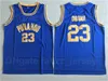 Punahou College 23 Barack Obama Jerseys High School Basketball University Color Blue Branch Sports Sports Brandable Pure Cotton costurados e costurados em boa qualidade