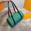 Designer Brand Canvas Shoulder Bag High Quality Fashion Zipper Printing Bucket Bag 26cm Green Joker Elegance Luxury Womens Handbag