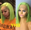 Полный кружевный парик натуральный цвет Ombre Hight Blonde 613# Стиль Bob 100% бразильская девственная человеческие волосы быстрая экспресс -доставка