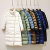 Qingwen Colletto rialzato Piumino bifacciale Donna Plaid coreano 90% Piumino d'anatra bianco Caldo Parka Capispalla invernale L220725