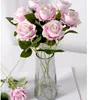 Artificial Roses Fake Velvet Flowers Blossom Bridal Bouquet for Home Garden Wedding Party Festival Decoration