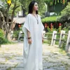 Casual Dresses Autumn Cotton Linen Long Dress High Quality Women Loose Vestidos Elegant D Party DressCasual