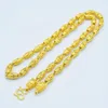 Unique Hollow W Necklace 18K Gold Olive Beads Chain with Dragon Design Necklace for Men Jewelry 60cm Long1478073