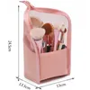 1 PC Stand Cosmetic for Women Clear Zipper Travel Travel Makeup Brush Holder Organizer Bolsa de higieness 220701