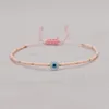 Fascino alla moda tessuto fili di perline braccialetto malocchio braccialetto designer di gioielli donna partito sudamericano fatto a mano bianco rosa blu nero bracciali per ragazze adolescenti