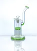 Narguilé en verre borosilicaté vert avec branche perc barboteur 14mm connecteur femelle gb-332-S