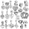 Nuovo s925 argento sterling perline sciolte perline originale fit braccialetto Pandora charms collana animale carino amore cuore fascino gioielli fai da te signore mamma regalo pendente