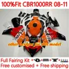 Wtryskowe korpus formy do Honda CBR1000 CBR 1000cc 1000 RR CC 08-11 Bodywork 113NO.0 CBR-1000 CBR1000RR 08 09 10 11 CBR 1000RR 2009 2008 2011 r.