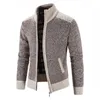 Mensjackor Mens tröja Pappa Fashion Patchwork Cardigan Män stickade Swea 220823